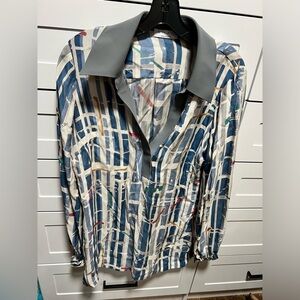 SHAN SOIE SILK PUFF SLEEVE BLOUSE